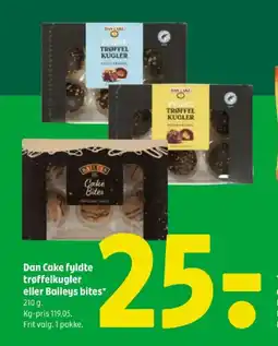 Coop 365 DAN CAKE Fyldte trøffelkugler eller baileys bites tilbud