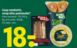 Coop 365 COOP Sandwich, wrap eller pastasalat tilbud