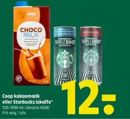 Coop 365 COOP Kakaomælk eller starbucks iskaffe tilbud