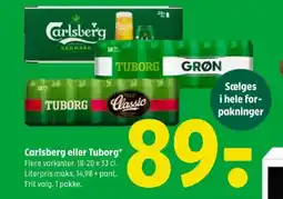Coop 365 Carlsberg eller tuborg tilbud