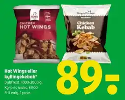 Coop 365 Hot wings eller kyllingekebab tilbud