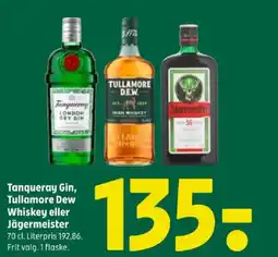 Coop 365 Tanqueray gin, tullamore dew whiskey eller jägermeister tilbud