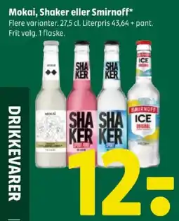 Coop 365 Mokai, shaker eller smirnoff tilbud