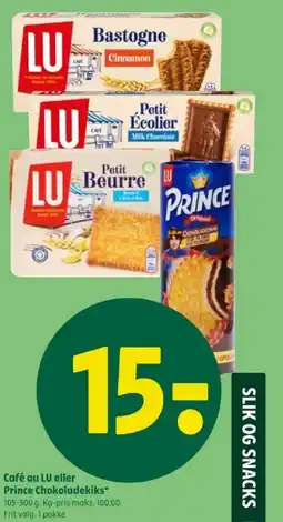 Coop 365 Café au lu eller prince chokoladekiks tilbud