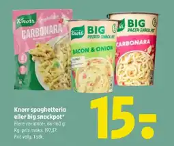 Coop 365 KNORR Spaghetteria eller big snackpot tilbud