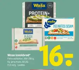 Coop 365 WASA Knækbrød tilbud
