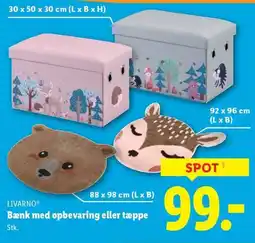 Lidl LIVARNO® Bænk med opbevaring eller tæppe tilbud