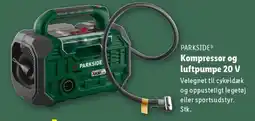 Lidl PARKSIDE® Kompressor og luftpumpe 20 V tilbud