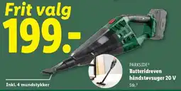 Lidl PARKSIDE® Batteridreven håndstøvsuger 20 V tilbud