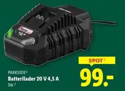 Lidl PARKSIDE® Batterilader 20 V 4,5 A tilbud