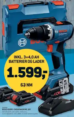Johannes Fog BOSCH Bore-/skruemaskine 18v tilbud