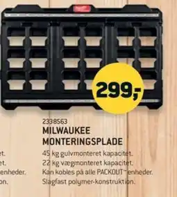 Johannes Fog MILWAUKEE Monteringsplade tilbud