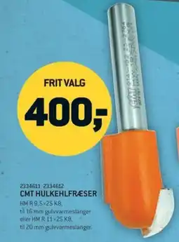 Johannes Fog CMT Hulkehlfræser tilbud