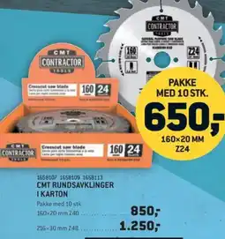 Johannes Fog CMT Rundsavklinger i karton tilbud