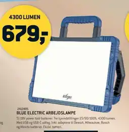 Johannes Fog Blue electric arbejdslampe tilbud