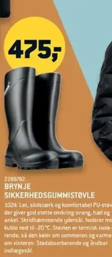 Johannes Fog Brynje sikkerhedsgummistøvle tilbud