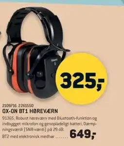 Johannes Fog Ox-On Bt1 høreværn tilbud