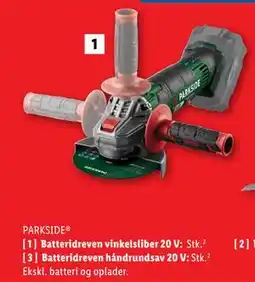 Lidl Batteridreven vinkelsliber 20 V tilbud