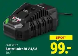 Lidl Batterilader 20 V 4,5 A tilbud
