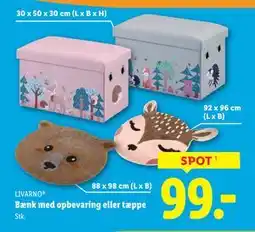 Lidl Bænk med opbevaring eller tæppe tilbud
