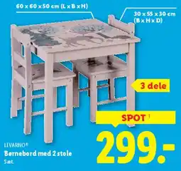 Lidl Børnebord med 2 stole (3 dele) tilbud