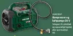 Lidl Kompresor og luftpumpe 20 V tilbud