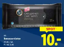 Lidl Renseservietter / Car leather care wipes (25 stk.) tilbud