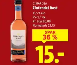 Lidl CIMAROSA Zinfandel Rosé tilbud