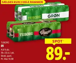 Lidl TUBORG Øl tilbud
