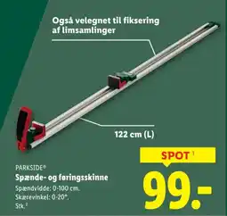 Lidl PARKSIDE® Spænde- og føringsskinne tilbud