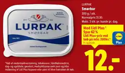 Lidl LURPAK Smørbar tilbud