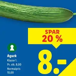 Lidl Agurk tilbud
