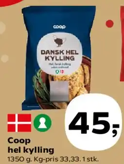 SuperBrugsen Coop dansk hel kylling tilbud