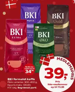 SuperBrugsen BKI formalet kaffe tilbud