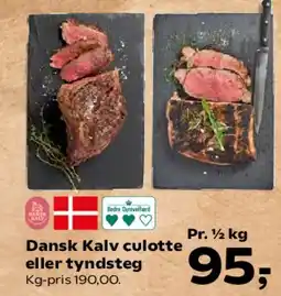 SuperBrugsen Dansk Kalv culotte eller tyndsteg tilbud