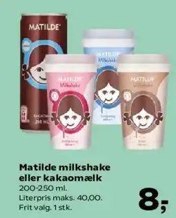 SuperBrugsen Matilde milkshake eller kakaomælk tilbud