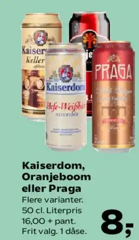 SuperBrugsen Kaiserdom, Oranjeboom eller Praga tilbud
