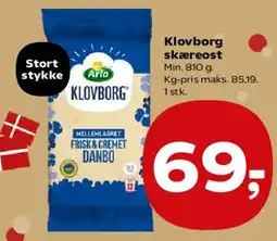 SuperBrugsen Klovborg skæreost tilbud