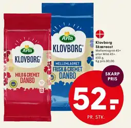 SPAR Klovborg skæreost tilbud