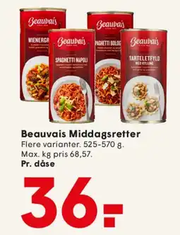 SPAR Beauvais Middagsretter tilbud