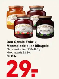 SPAR Den Gamle Fabrik Marmelade eller Ribsgele tilbud
