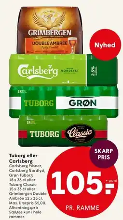 SPAR Tuborg eller Carlsberg (ramme) tilbud