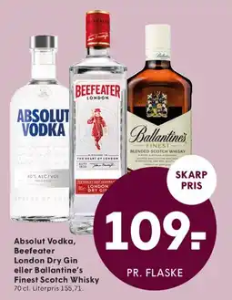 SPAR Absolut Vodka, Beefeater eller Ballantine's Finest tilbud