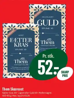 Min Købmand Them Skæreost tilbud