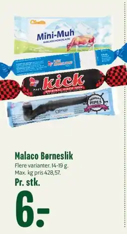Min Købmand Malaco Børneslik tilbud