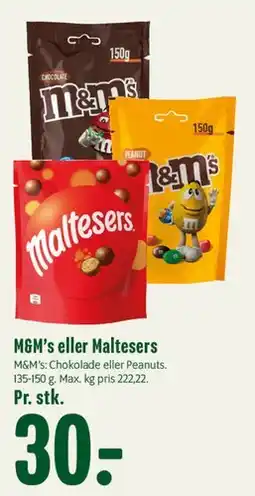 Min Købmand M&M's eller Maltesers tilbud