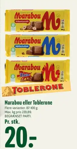 Min Købmand Marabou eller Toblerone tilbud