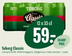 Min Købmand Tuborg Classic (12 x 33 cl) tilbud