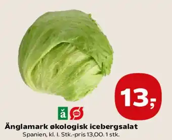 Kvickly Änglamark økologisk icebergsalat tilbud