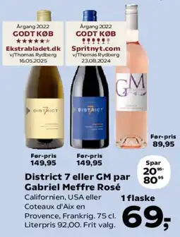 Kvickly District 7 eller Gabriel Meffre tilbud